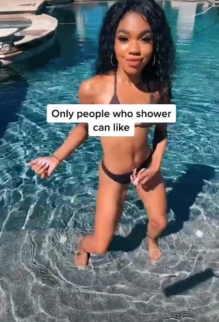 4. Teala Dunn in Nice Black Bikini at the Pool