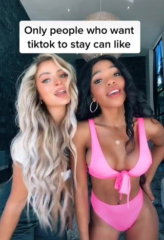 1. Cute Teala Dunn Shows Cleavage and Bouncing Boobs