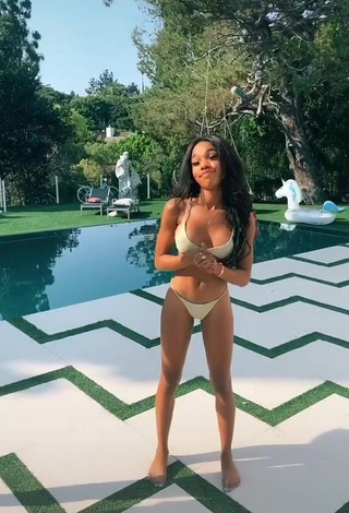 Adorable Teala Dunn Shows Butt at the Pool