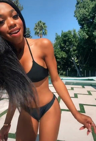 Teala Dunn Looks Beautiful in Black Bikini