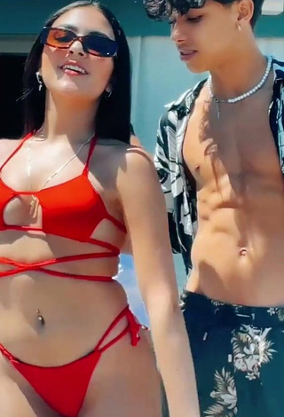 4. Hottie Vivi in Red Bikini