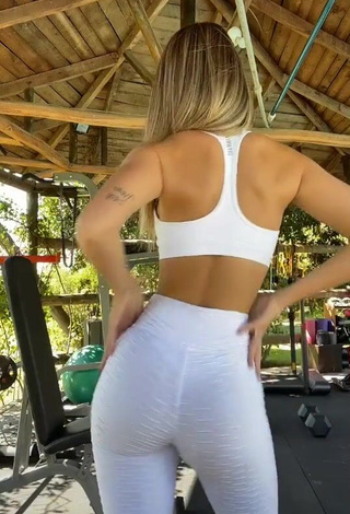 3. Hot Giuliana Cagna in White Leggings