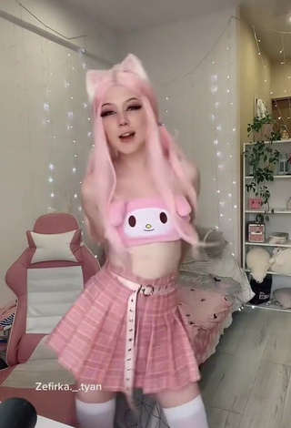 4. Sexy Marshmallow_chan in Pink Crop Top