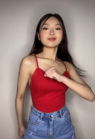 Hot Angelic Sakura in Red Top