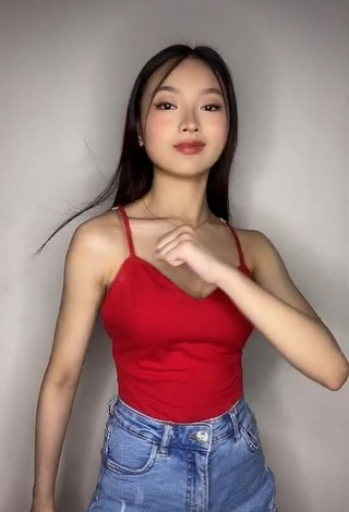 3. Hot Angelic Sakura in Red Top