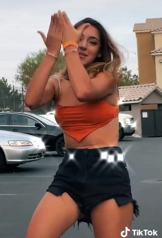 3. Cute Bryana Pastor in Orange Crop Top and Bouncing Boobs