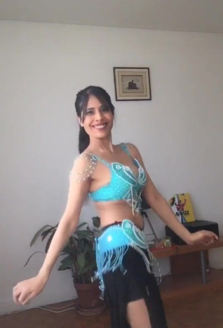 1. Adorable XENA in Seductive Blue Crop Top