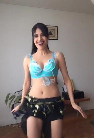 3. Sexy XENA in Turquoise Bikini Top while doing Belly Dance