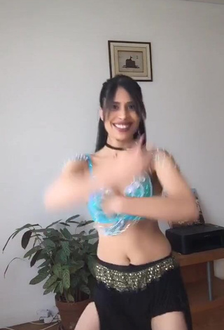 4. XENA in Alluring Blue Crop Top