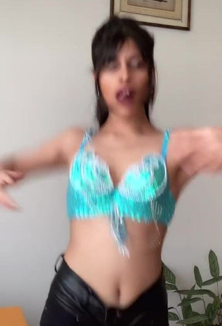 Hottest XENA in Blue Crop Top and Bouncing Boobs