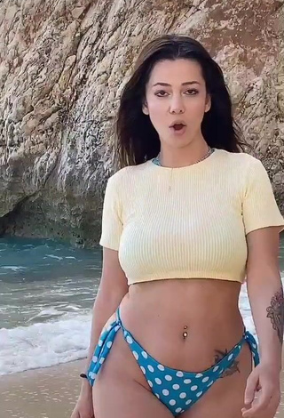 3. Hot Duygu Aycan in Crop Top at the Beach