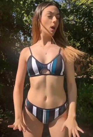 1. Beautiful Fernanda Rivas in Sexy Striped Bikini