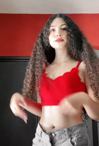 Hot Karen Os in Red Crop Top