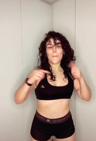 Hot Kefera Buchmann in Black Sport Bra and Bouncing Tits