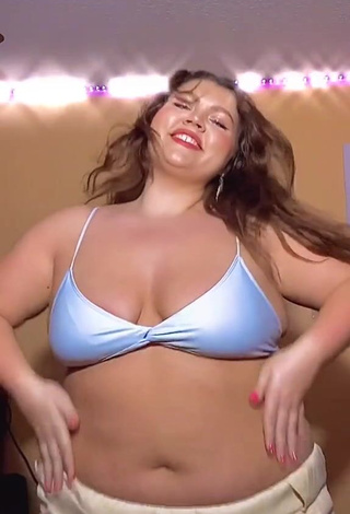 1. Adorable Lexie Lemon Shows Cleavage in Seductive Blue Bikini Top and Bouncing Boobs