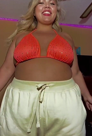 1. Hot Lexie Lemon in Electric Orange Bikini Top and Bouncing Breasts