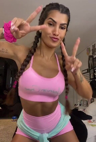 1. Cute Marina Ferrari in Pink Sport Bra