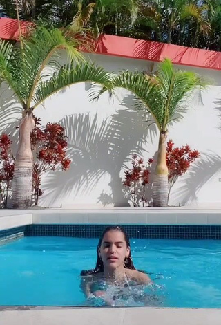 Hot Melissa Rodriguez in Bikini Top at the Swimming Pool