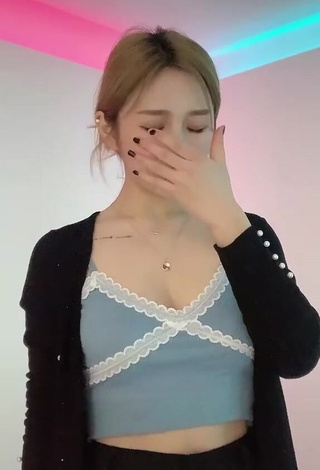 1. Hot Nayeonk96 in Blue Crop Top