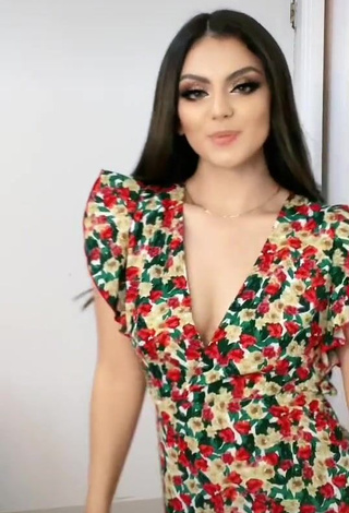 1. Hot Melissa Navarro Shows Cleavage in Floral Dress