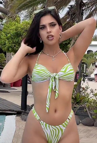 3. Seductive Victoria Caro in Zebra Bikini at the Swimming Pool
