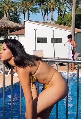 1. Desirable Victoria Caro in Yellow Mini Bikini and Bouncing Breasts