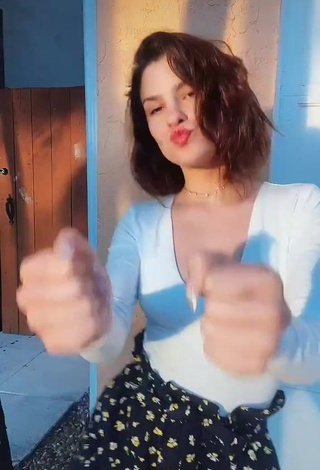 4. Hot Agustina Palma in White Top and Bouncing Boobs