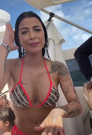 4. Sexy Amanda Ferreira Shows Cleavage in Bikini