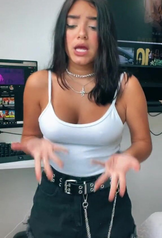 3. Desirable Bela Almada in White Top and Bouncing Boobs