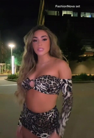 1. Sexy Camryn Cordova in Leopard Crop Top