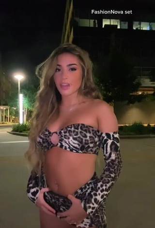 4. Sexy Camryn Cordova in Leopard Crop Top