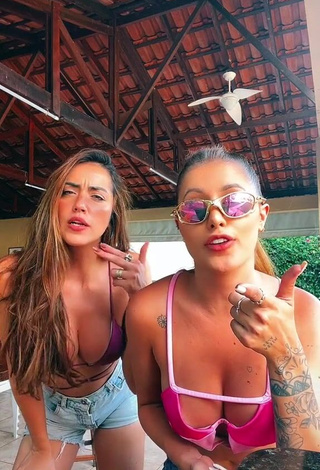 Hot Ca Garcia Shows Cleavage in Bikini Top