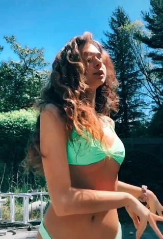 Hot Chrissy Corsaro in Light Green Bikini