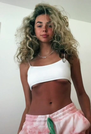 Desirable Chrissy Corsaro in White Crop Top (Underboob)