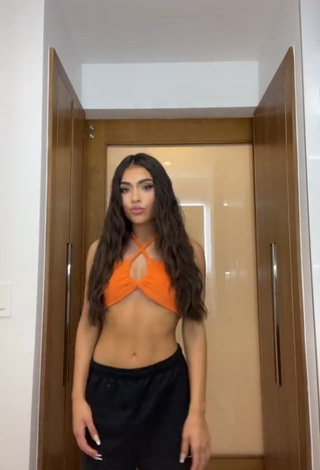 1. Hot Dancedomela Dance crew in Orange Bikini Top