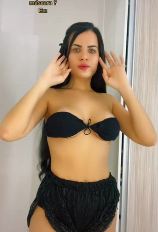 1. Desirable Dine Azevedo in Black Bikini Top