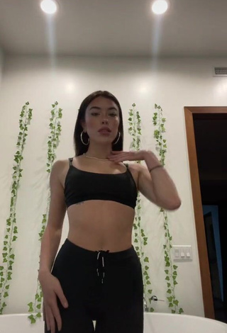 1. Desirable Cynthia Parker in Black Crop Top