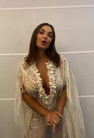 Sexy Elettra Lamborghini Shows Cleavage in Overall