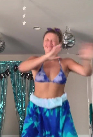 Hot Gabby DePietro Shows Cleavage in Violet Bikini Top and Bouncing Tits