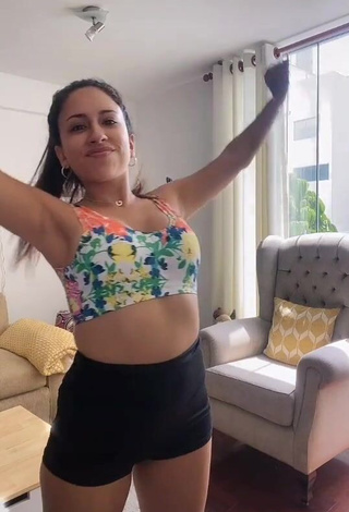 Hot Gina Yangali in Floral Crop Top and Bouncing Boobs