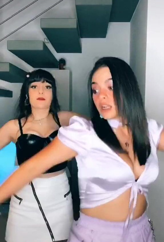 4. Attractive Giulia Paglianiti Shows Cleavage and Bouncing Boobs