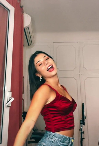 1. Sexy Jasmin Zangarelli in Red Crop Top