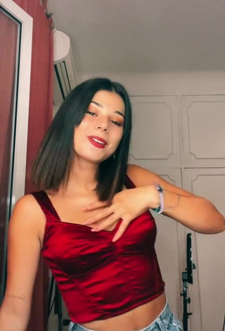 4. Sexy Jasmin Zangarelli in Red Crop Top