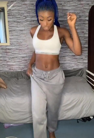 4. Hot Oluwanifewa Agunbiade in White Sport Bra and Bouncing Tits