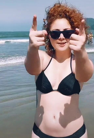 1. Hot Jessyrobot in Black Bikini at the Beach