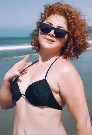 3. Hot Jessyrobot in Black Bikini at the Beach