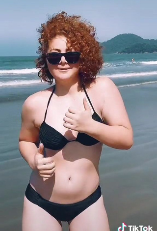 4. Hot Jessyrobot in Black Bikini at the Beach