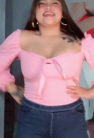 3. Sexy Joanne Duldulao Shows Cleavage in Pink Top and Bouncing Breasts