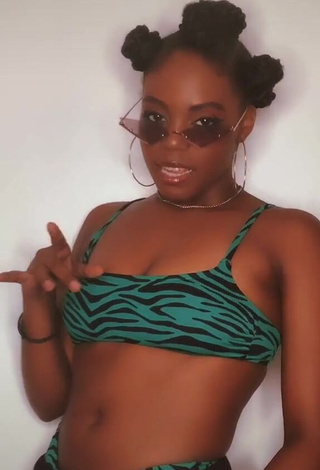 Hot Jordan Nata'e in Zebra Bikini