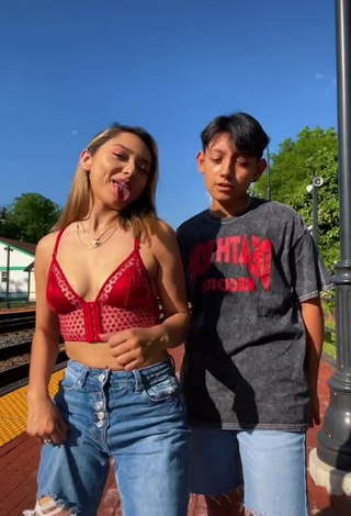 4. Hot Joshy y naho in Red Crop Top